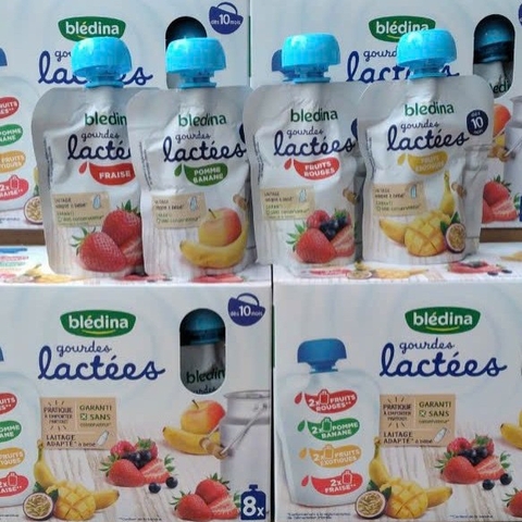 Sữa chua phomai mix trái cây Bledina Gourde Lactee dạng túi dành cho bé từ 10 tháng (85g/túi)