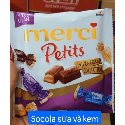 KẸO SOCOLA MERCI PETITS 125G  vị CRUNCH