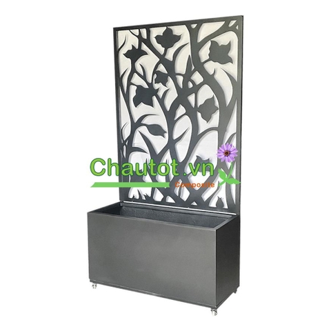 Chậu composite chữ nhật kèm vách deco BAOBINH – CT2075