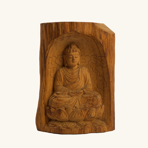 Tượng Trầm Hương Điêu Khắc Phật A Di Đà 041