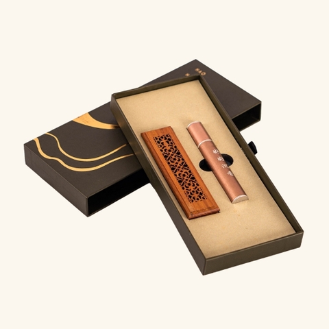 Set Giá cắm + Nhang Rục vàng 10gram (loại ngắn) - 014