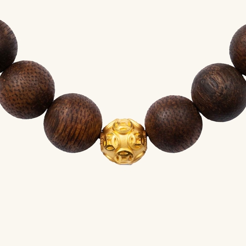 Vòng Trầm Hương Rục Vàng Phước Sơn Việt Nam 12 ly  034