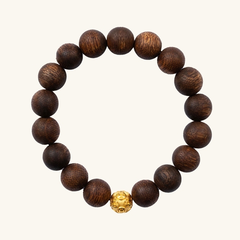 Vòng Trầm Hương Rục Vàng Phước Sơn Việt Nam 12 ly  034