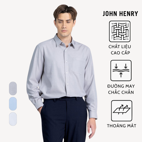 Áo Sơ Mi Nam Tay Dài Công Sở Vải Bamboo