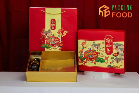 Hộp Quà Tết Cao Cấp Đựng Rượu 2026 - Mẫu An Xuân: Tinh Tế, Đa Dụng Cho Mùa Xuân Thịnh Vượng