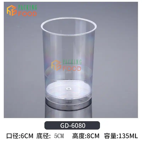 Ly Nhựa PS Tròn Cao Đựng Bánh Lạnh 6080 Mousse Panna Cotta