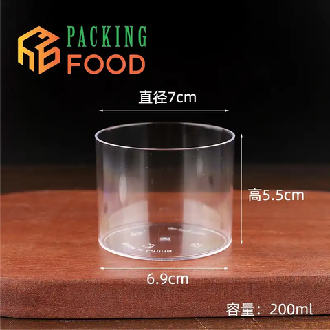 Cốc Ly Nhựa Tròn 200ml GD2016 Đựng Bánh Lạnh Mousse Panna cotta