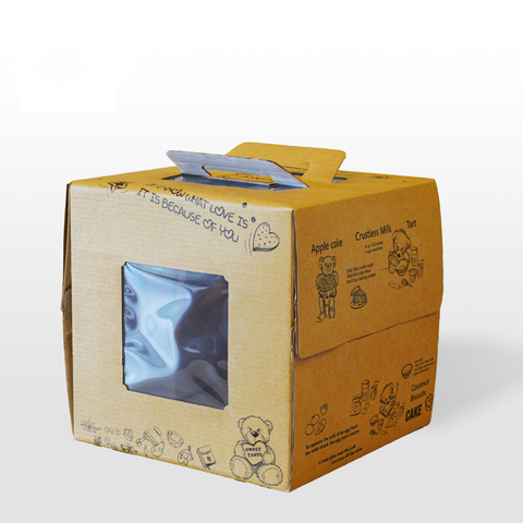 Hộp Bánh Kem Kraft Gấu Size Cao 25cm