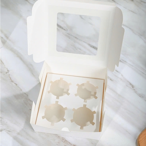 Hộp Đựng Bánh Cupcake 4 Bánh