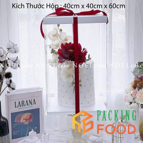 Hộp Đựng Bánh Kem Trong Suốt Size 40cm