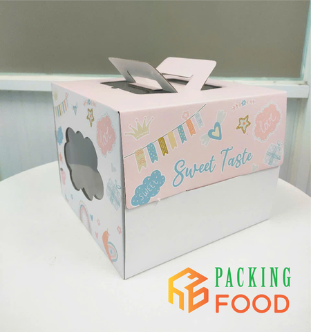 Hộp Đựng Bánh Kem mẫu Sắc Mây