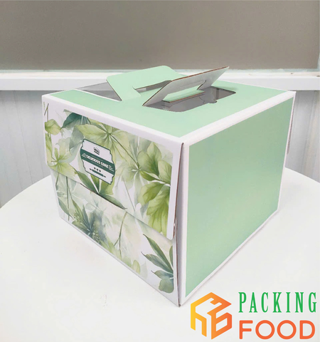 Hộp Đựng Bánh Kem Quai Xách Mẫu Thanh Khiết