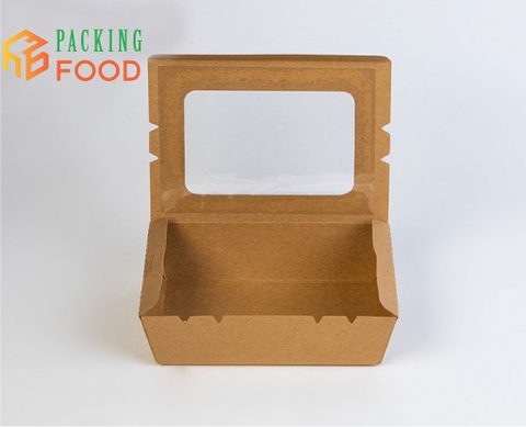 Hộp Giấy Kraft Cửa Sổ Kính 700ml
