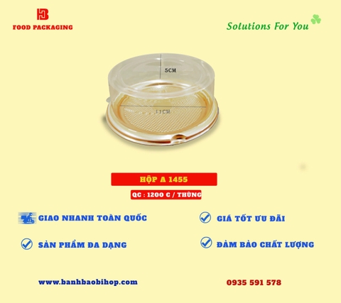 Hộp Nhựa Tròn Đế Vàng Mã A1455