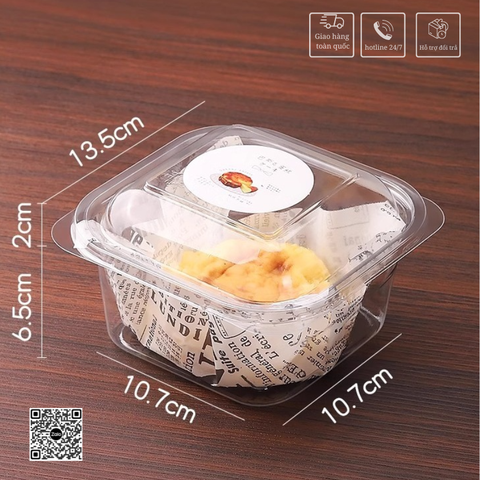 Hộp Nhựa Đựng Bánh Vuông mã W110