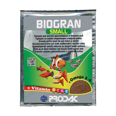 Thức Ăn Dạng Hạt Cho Cá Nhỏ BIOGRAN SMALL 4G