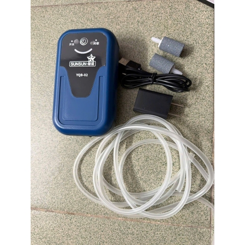 Máy sủi Oxy SUNSUN YQB tích điện siêu êm, 3.5w ~ 8w, máy sủi mạnh mẽ