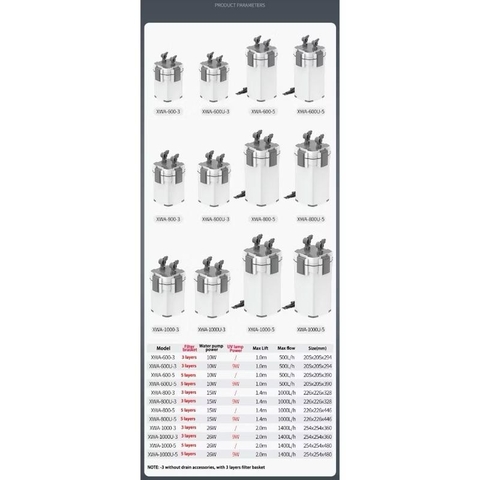 Lọc thùng Sunsun Xiaoli XWA – Tích hợp lọc váng cho bể thủy sinh, lọc nước hiệu quả, làm trong nước,