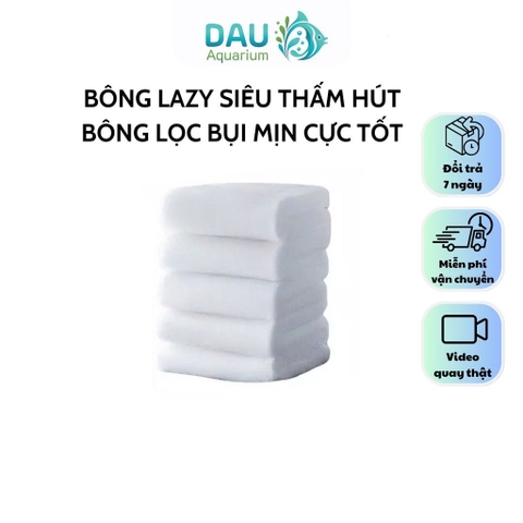 Bông lọc bụi mịn LAZY Cashmere - Mềm, mịn, siêu thấm hút, giữ bụi mịn, cặn bẩn cực tốt, hạn chế giảm dòng