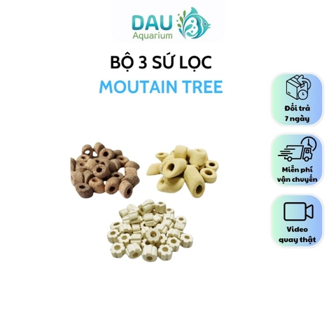 Combo bộ 3 sứ lọc Moutain Tree (Miniring +Nitroring +Maifanring) - Bộ 3 hoàn hảo giúp xử lí nước, khử độc tố trong nước