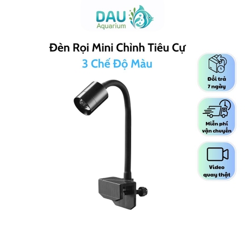 Đèn rọi mini chỉnh tiêu cự (3 chế độ màu)- Tuỳ chỉnh vùng sáng tuỳ ý, độ chiếu sáng sâu cho bể Biotope