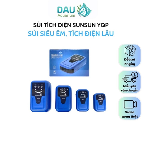 Máy sủi Oxy SUNSUN YQB tích điện siêu êm, 3.5w ~ 8w, máy sủi mạnh mẽ