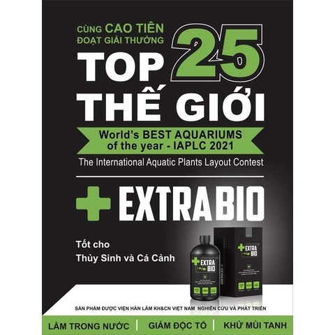 Extra Bio - Chế phẩm vi sinh làm trong nước, khử độc, ổn định bể cá
