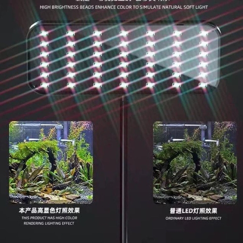 Đèn LED RGB 3 in 1 Deyao CF02 (13W) - Đỏ cá đỏ cây không đỏ nước, giúp màu cá màu cây rực rỡ hơn