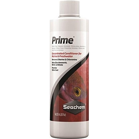 Seachem Prime khử clo, độc tố và chống cá sốc nước cao cấp