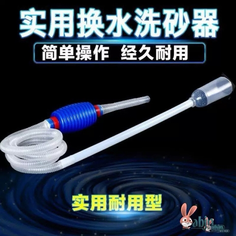 Bơm tay hút cặn bẩn, thay nước cho bể cá - Thuận tiện, dễ dàng thao tác trong việc thay nước, hút cặn bẩn đáy bể