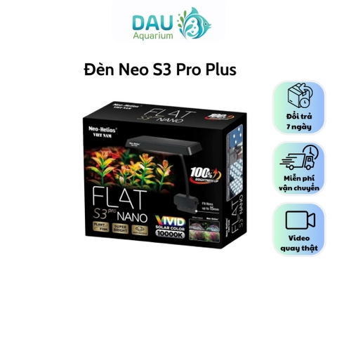 Đèn RGB S3 Flat Nano Pro+ 3 in 1 (Bản nâng cấp)- Bóng LED TriR RGB thế hệ mới, tăng cường màu cho cá cây, không màu nước