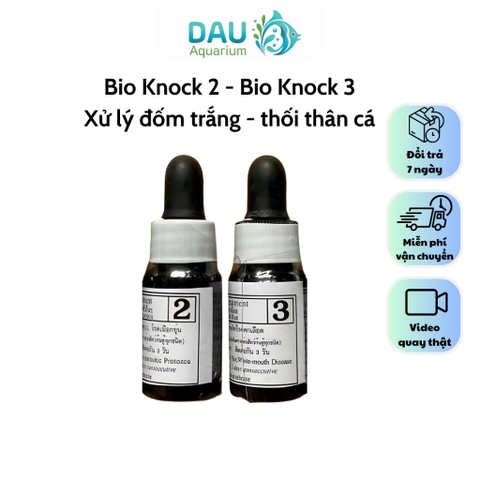 Bio Knock 2 -  Bio Knock 3 - Xử lý đốm trắng cá cảnh, cá thủy sinh, 7 màu, săn mồi - Cực kì hiệu quả