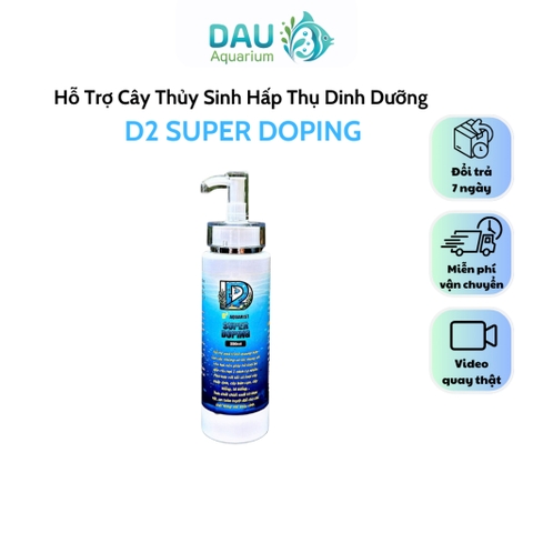 D2 Super Doping kích thích cây hấp thụ dinh dưỡng, giúp cây thủy sinh phát triển rễ – chồi siêu tốc, khỏe mạnh và bền