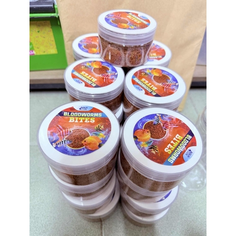 Cám trùng huyết BLOODWORMS BITES - Cực kì giàu dinh dưỡng, giúp lên màu rực rỡ cho cá cảnh