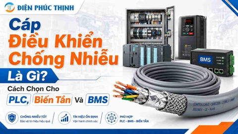 Cáp Điều Khiển Chống Nhiễu Là Gì? Cách Chọn Cho PLC, Biến Tần Và BMS