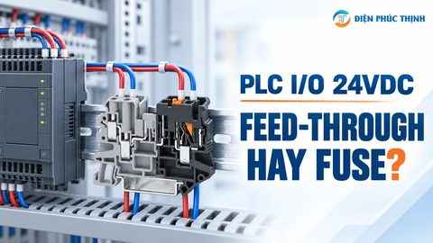 Terminal Block Cho PLC I/O 24VDC: Khi Nào Dùng Feed-Through Và Khi Nào Dùng Fuse Terminal?