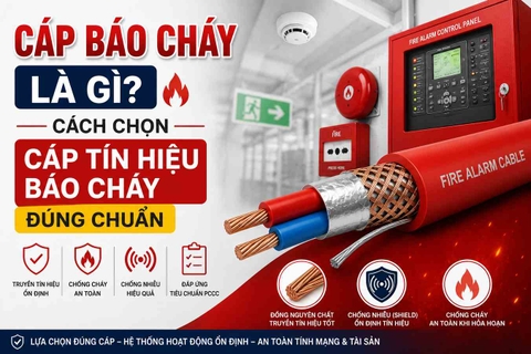Cáp báo cháy là gì? Cách chọn cáp tín hiệu báo cháy đúng chuẩn