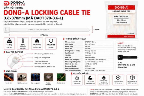 DONG-A-DACT370-3.6-L / Dây Rút Nhựa Dong-A 3.6x370mm