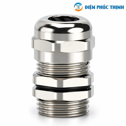 Ốc Siết Cáp Kim Loại Cable Gland Đồng Mạ Nickel HOONSUN HX-NP Ren Metric M12-M63 IP68