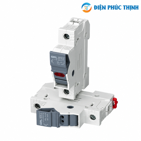 Đế Cầu Chì Có LED GRL RT18X-32/1P 1P 32A 10x38mm DIN Rail