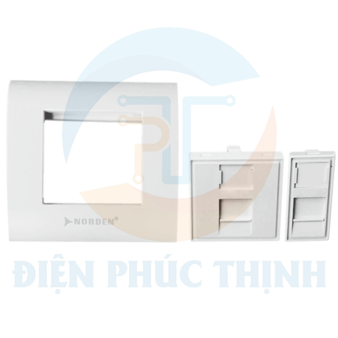 12B-12X / Hộp Âm Tường Cho Mặt Nạ Ổ Cắm Mạng Norden - Back Box For 4 Port French Style Face Plate