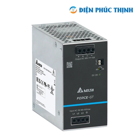 Bộ Nguồn Delta Force-GT DRF 48VDC 480W–960W 3 Pha DIN Rail