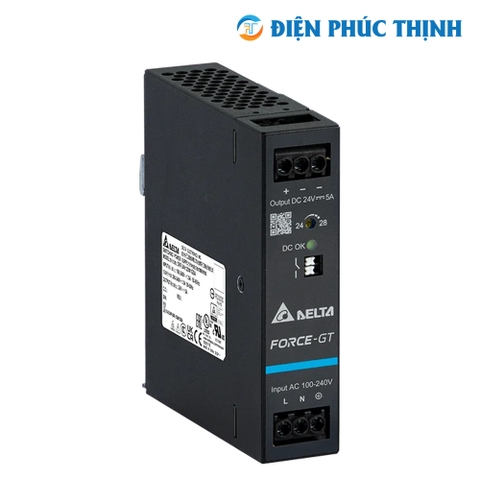 Bộ Nguồn Delta Force-GT DRF 12VDC 120W–240W 1 Pha DIN Rail