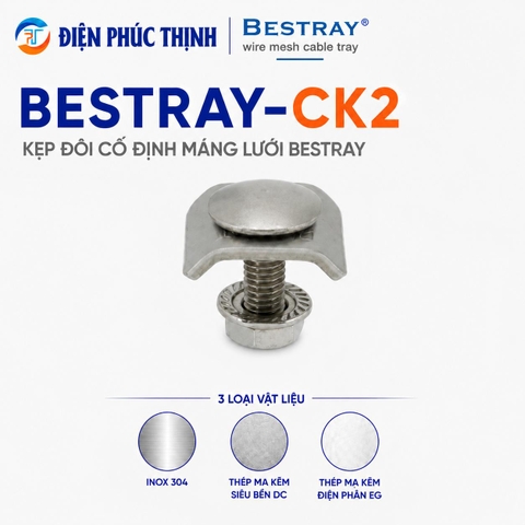 BESTRAY-CK2 / Kẹp Đôi Cố Định Máng Lưới Bestray