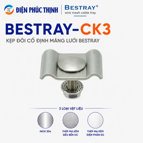 BESTRAY-CK3 / Kẹp Đôi Cố Định Máng Lưới Bestray