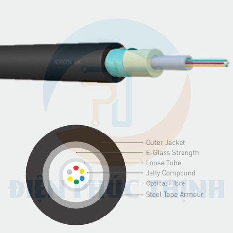 3147-21008FXXCL / Dây Cáp Quang Norden E-Glass Strength Central Loose Tube Armoured In/Out