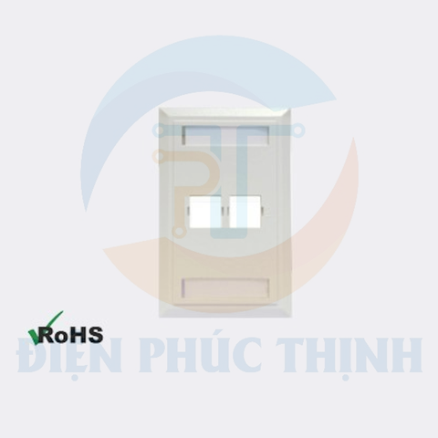 124-15101WH / Mặt Nạ Ổ Cắm Mạng Norden Face Plate USA Plain 01 Port Trắng