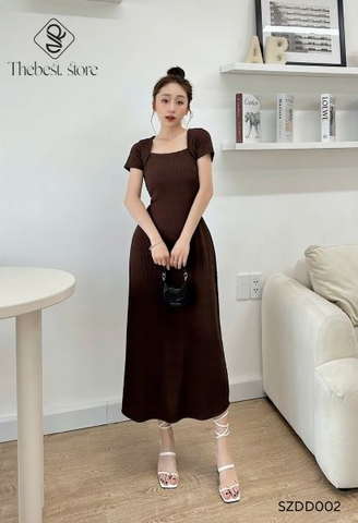 Đầm thun cổ vuông basic SZDD002 mềm mại