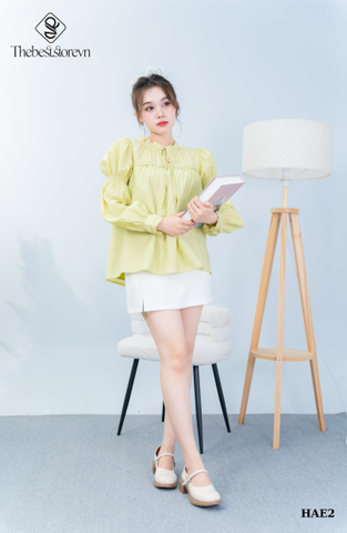 Áo babydoll voan tơ cổ bèo