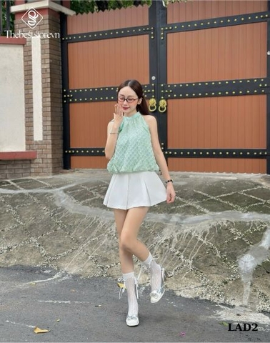 Áo yếm tùng bí tơ ô nơ cổ LAD2 độc đáo, quyến rũ